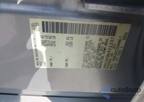 2011 Nissan Altima 2.5 S z USA, uszkodzony, nr VIN 1N4AL2AP3BN421337